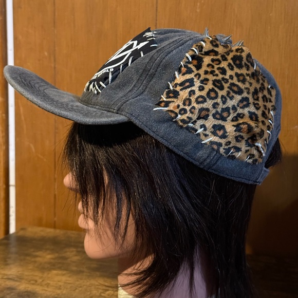 Custom Reworked Crust Punk Hat Cap - Picture 4 of 6